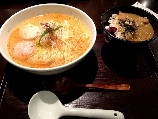 あら炊き辛塩らぁめんとじねんじょ丼|ゆかりさん