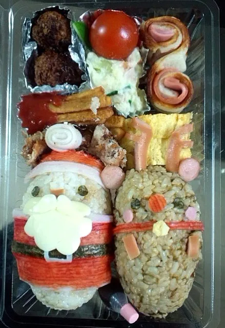 サンタさんトナカイさん弁当|休日限定ままさん