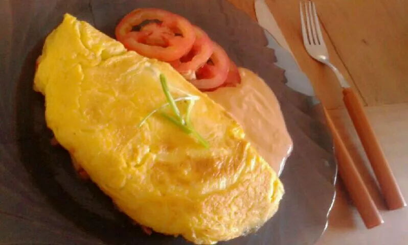 omelette de alambre con queso|miguel alvarezさん