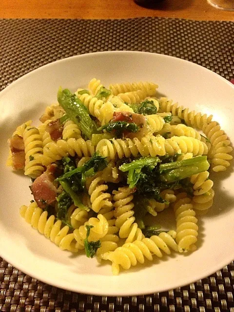 Fusilli con cima di rapa e pancetta|gsさん