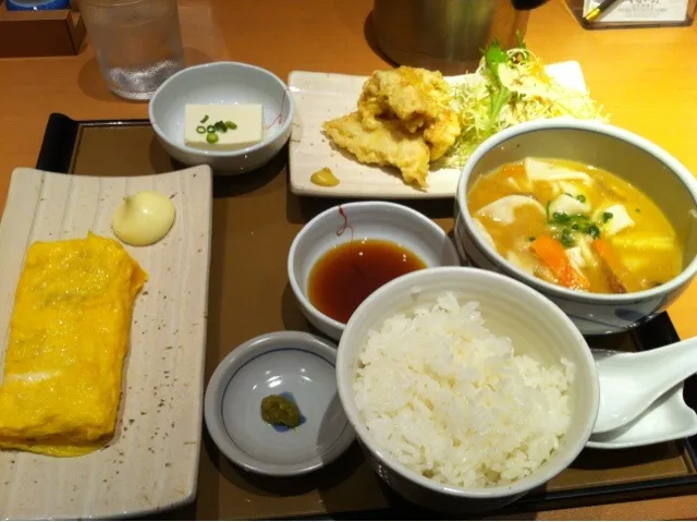 やよい軒 がっかりな鶏天＆だんご汁…(T ^ T)|食レポ エステオヤジ @高石さん