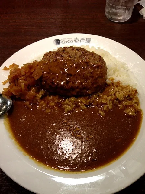 ハンバーグカレーと野菜サラダ|すかラインさん