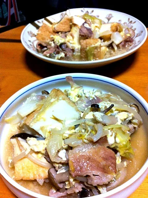 本日のおつまみおかず♪豚肉とキャベツの炒め煮|あられさん