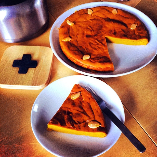 栗かぼちゃの濃厚ケーキ。