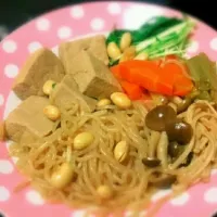 高野豆腐の煮物♪　えのき・しめじ・煮大豆も入れてみました！|Natsuさん