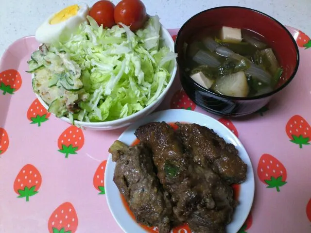 牛肉まき(かぶ、ほうれん草)|あももさん