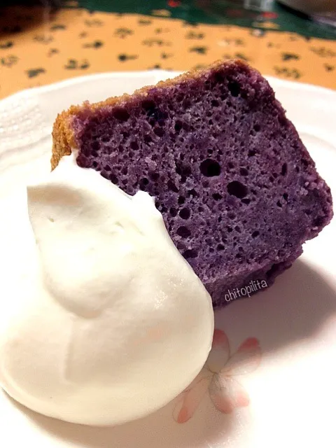 Purple yum chiffon cake 紫芋シフォンケーキ|chitopilitaさん