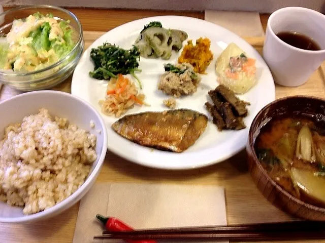 自然食＊鯖味噌煮定食|絢乃さん