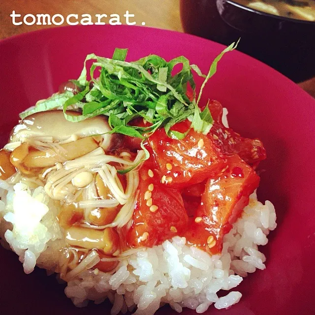 Snapdishの料理写真:小5女子作、白ご飯と味噌汁|tomocarat.さん