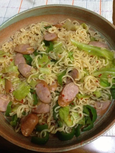 Snapdishの料理写真:焼辛麺|つぼみさん