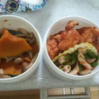 Snapdishの料理写真:唐揚げ弁当|おも丸。さん