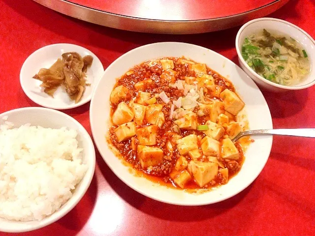 中華街 麻婆豆腐定食|うめちゃさん