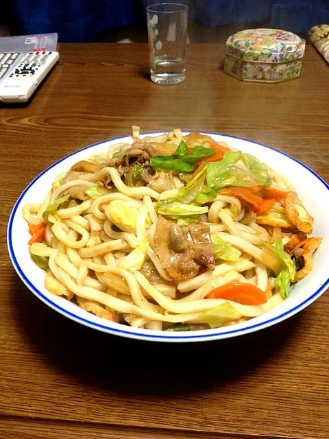 Snapdishの料理写真:焼きカレーうどん|定由雅之さん