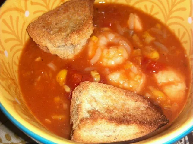 Seafood stew with homemade croutons|Fluffycakes Dumplingfistsさん