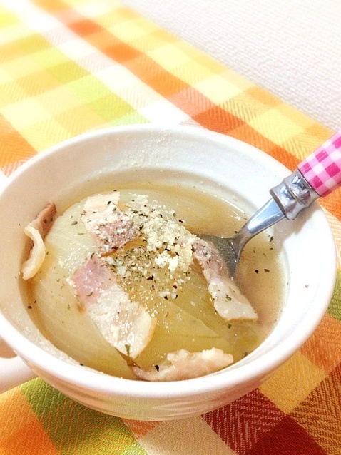 レンジで簡単 丸ごと玉ねぎスープ らら Snapdish スナップディッシュ Id Qvbnma