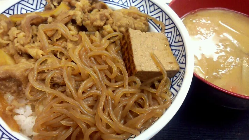 初牛鍋丼♪+豚汁♪|Kyokoさん