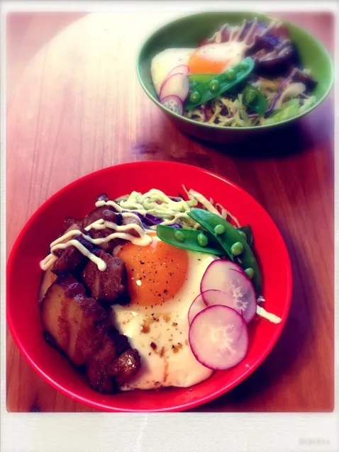 B級グルメ焼豚玉子飯風丼 sakaponさんレシピ💕|〜かもねぎポン酢食堂〜TOMOEさん