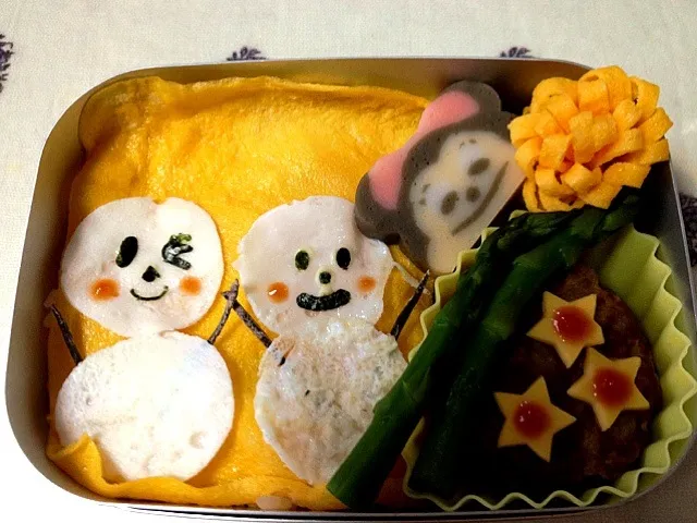 娘さんのお弁当🎵雪だるま^_^|yumiさん