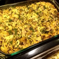 Snapdishの料理写真:Rice, chicken and mushroom casserole.|Sujhey Beisserさん