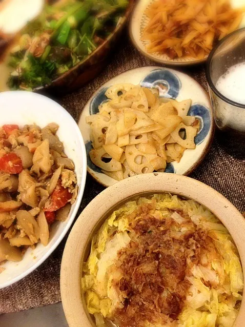 Snapdishの料理写真:根菜中心のおばんざい|タモさんさん