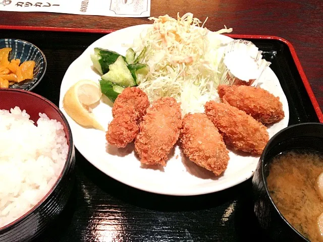 カキフライ定食|こんどう かずゆきさん