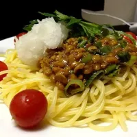 納豆と大根おろしのパスタ|なっきーさん