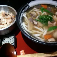 Snapdishの料理写真:けんちんうどん定食|しおり巻きさん