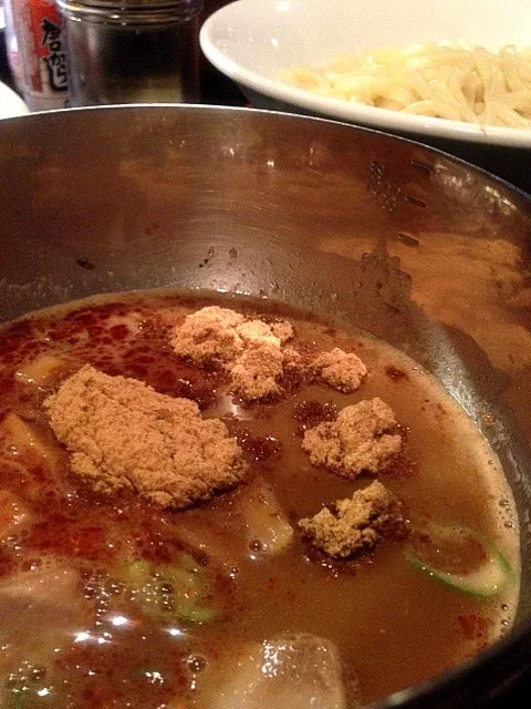 つけ麺55、つけ麺ガール750円ご飯つき（最後に雑炊にできるよ）|いぐあなさん