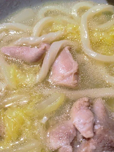 温まる塩麹白菜鶏肉うどん。体が冷えたので。|ayacoさん