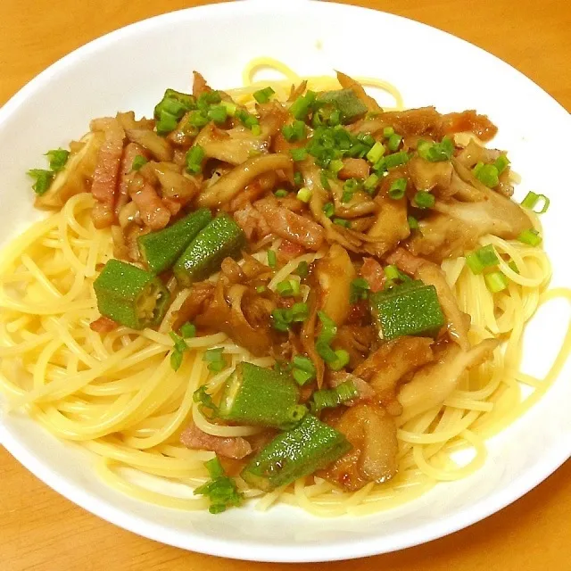 和風ドレッシングで！きのこのパスタ|さきさん