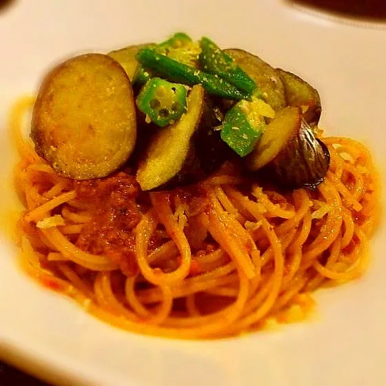 ナスとひき肉のカレーパスタ♪|tku🍅🍝🍜🍝🍜🍝🍅さん