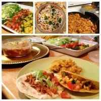 Tacos 2 Way, 6 Layer Bean Dip and Sides.|yummyさん