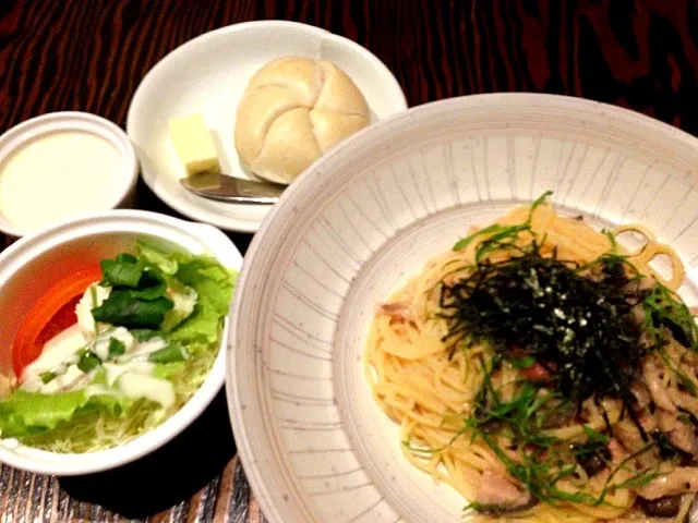 土間人  きのこと明太子のパスタランチ♪|rin♪さん