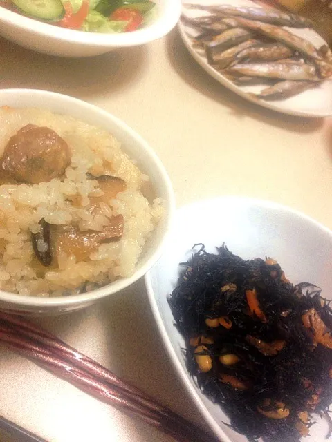 ひじきの煮物＆鶏と里芋の混ぜご飯|さーこさん