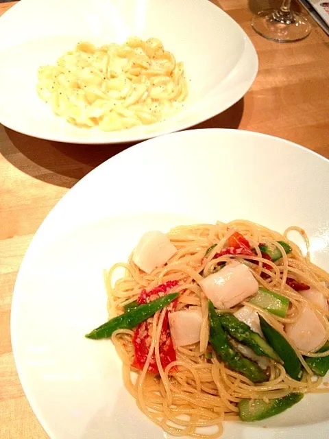 帆立とアスパラのペペロンチーノ♡|narumiさん