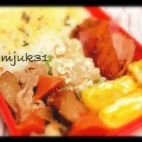 Snapdishの料理写真:いろいろ野菜の煮物弁当|mjukさん