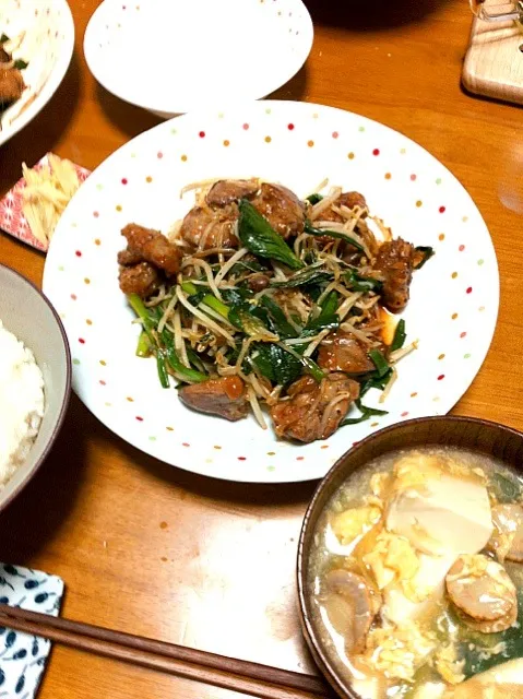 Snapdishの料理写真:レバニラとほたてスープ|mrmrさん