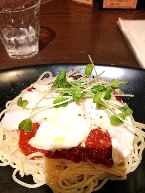 チキンとトマトの冷製パスタ|成美さん