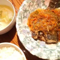 カレイ唐揚げ甘酢餡かけ