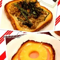 Toast Hawaii & 納豆チーズ