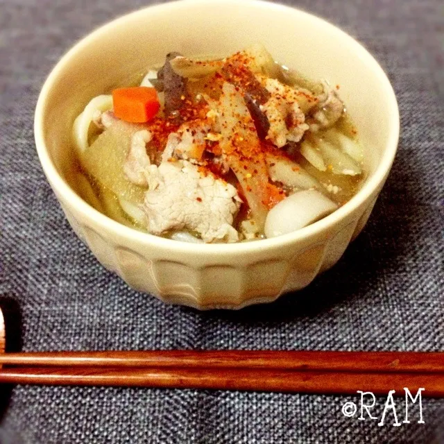 あったか！お味噌のおうどん|ラムカシパンさん