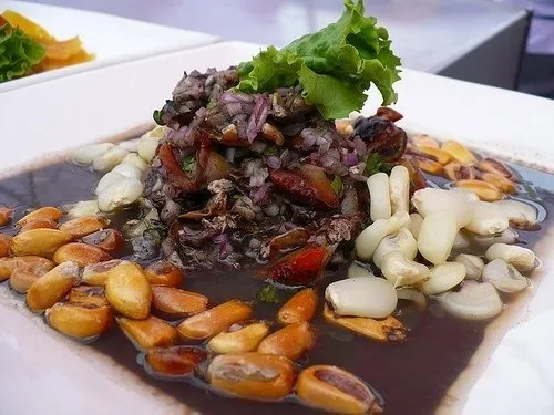 Ceviche de conchas negras 黒い帆立貝セビチェ-black scallops ceviche / P eruvian food|carolina O.さん