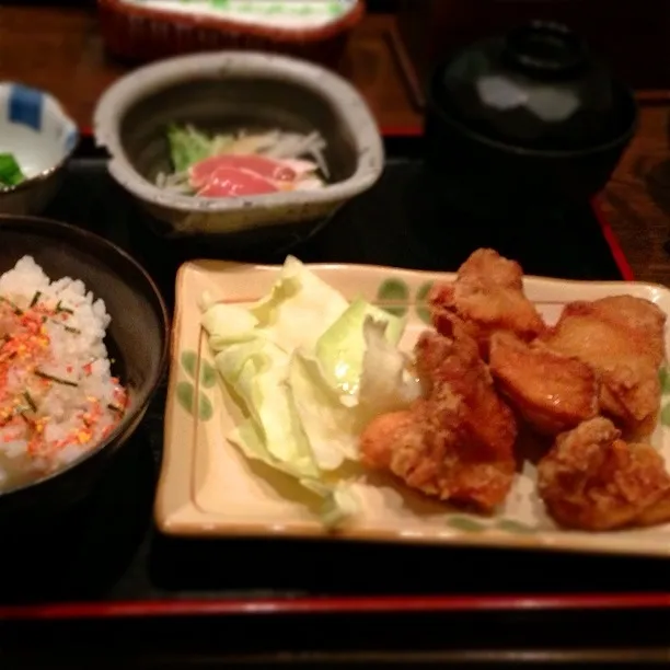 鶏のから揚げ定食|Yas Nakさん