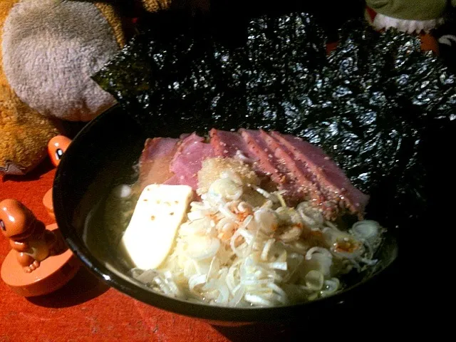 海苔しおWバターねぎ焼豚麺|つばささん