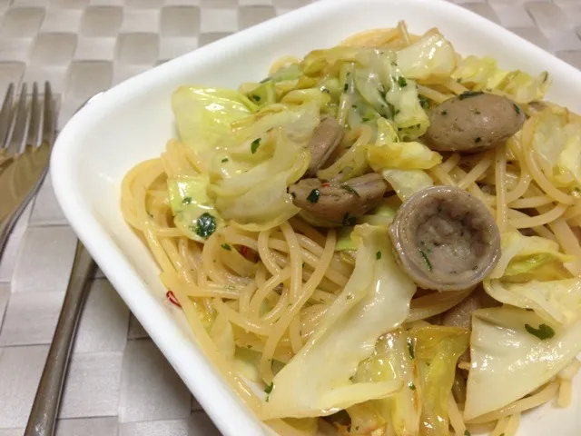 冷蔵庫の余り物deパスタ|りさんさん