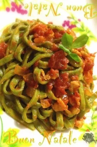 Pomodoro pollo fettuccine|nofishさん