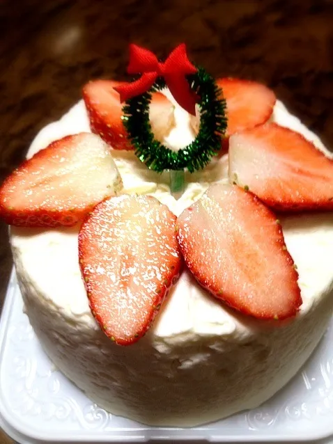 Snapdishの料理写真:ちょい早クリスマスケーキ🌸|カナうささん