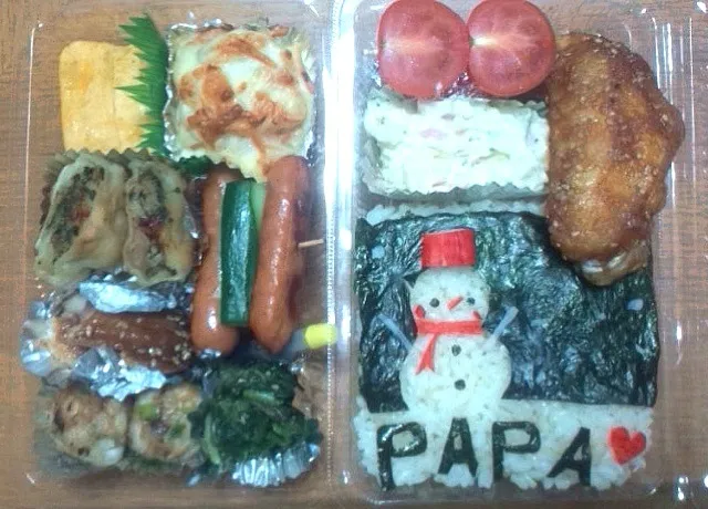 雪だるま弁当|休日限定ままさん