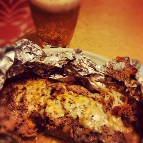 豚肉とえのきのホイル焼きチーズのせ|そらたまさん