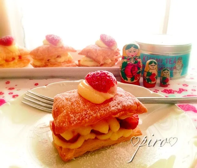 🍓いちごの米粉カスタードパイ 🍓 strawberries, rice flour custard pie.|ピロさん